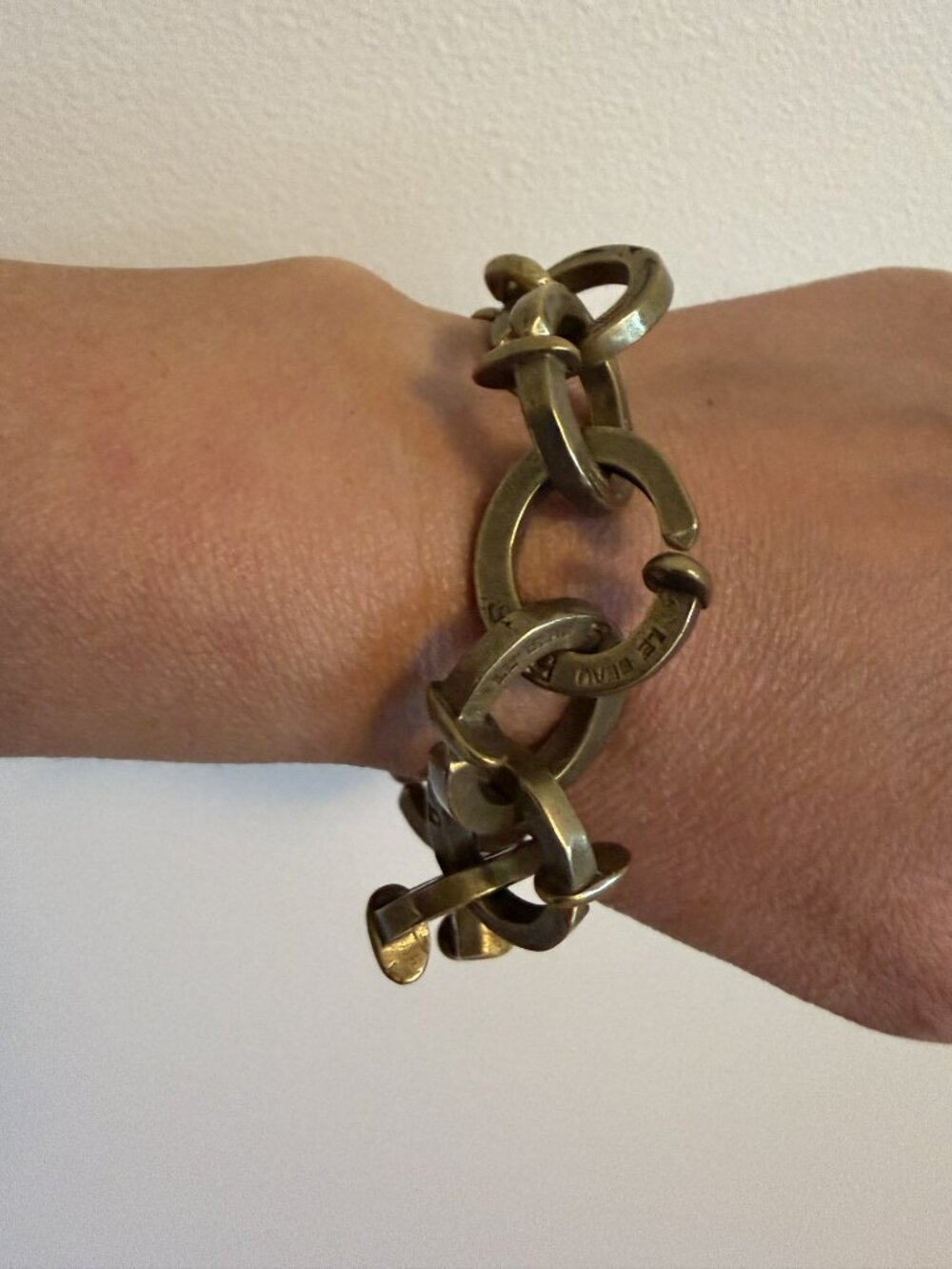 Giles & Brother Brass Railroad Spike Bracelet